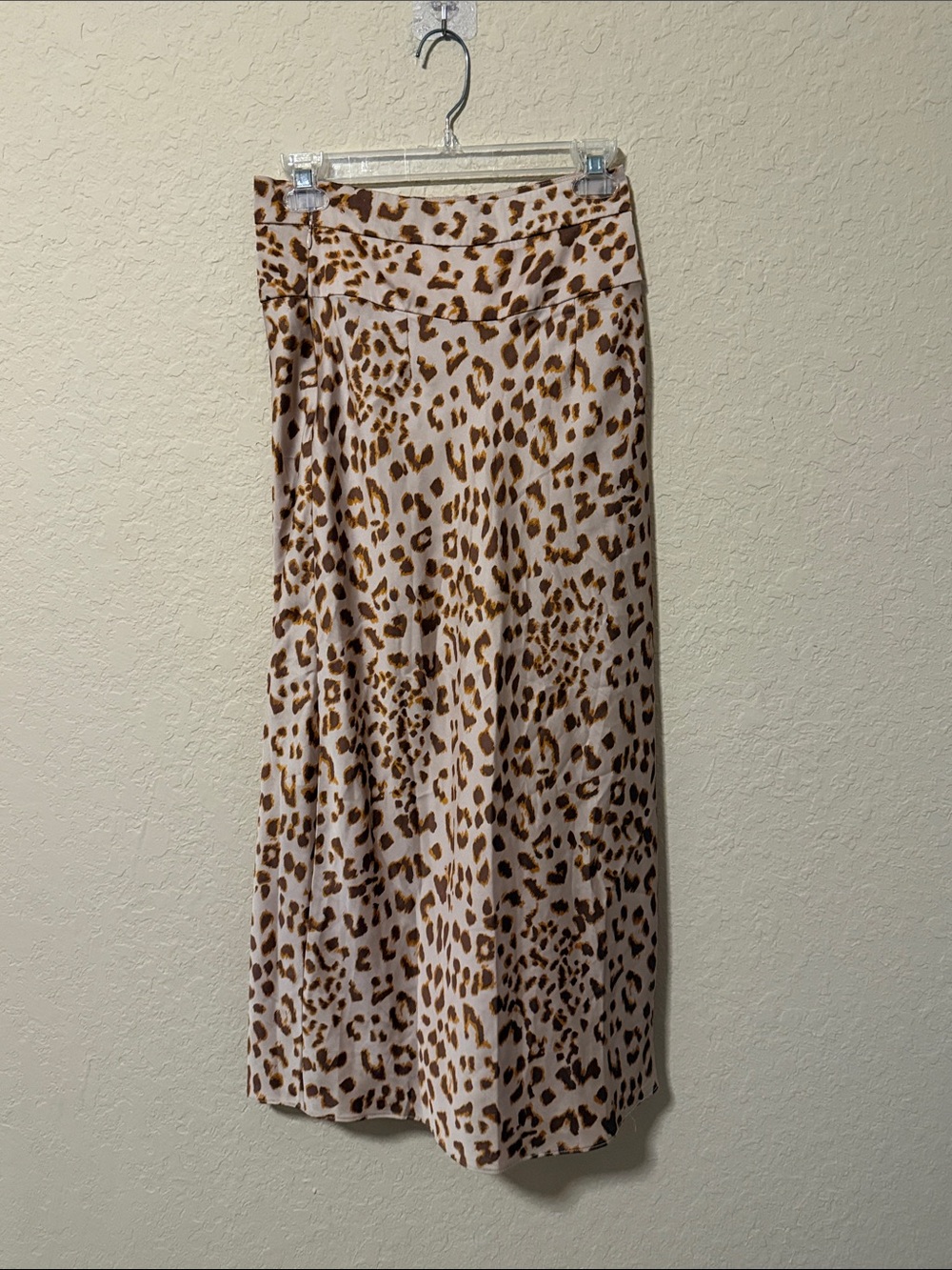 Free People Leopard Print Maxi Skirt in Brown and Cream